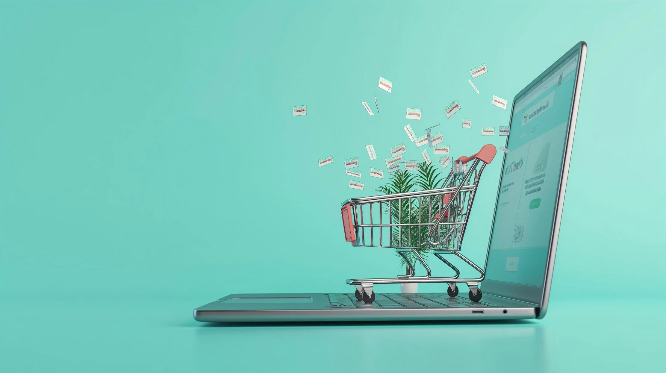 shopping-cart-on laptop